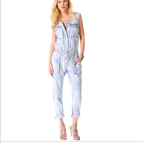 REBECCA TAYLOR ACID DENIM JUMPSUIT